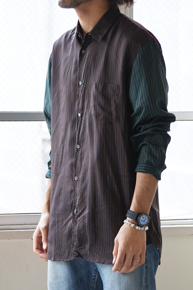 COMME des GARCONS SHIRT / Long Sleeve Cupro Shirt Stripe | public