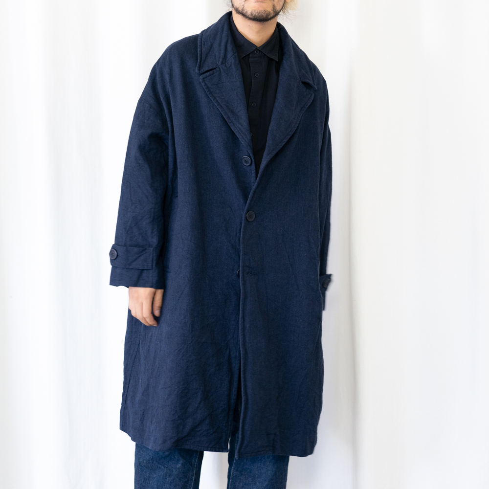 CASEY CASEY VERGER COAT ネイビー-