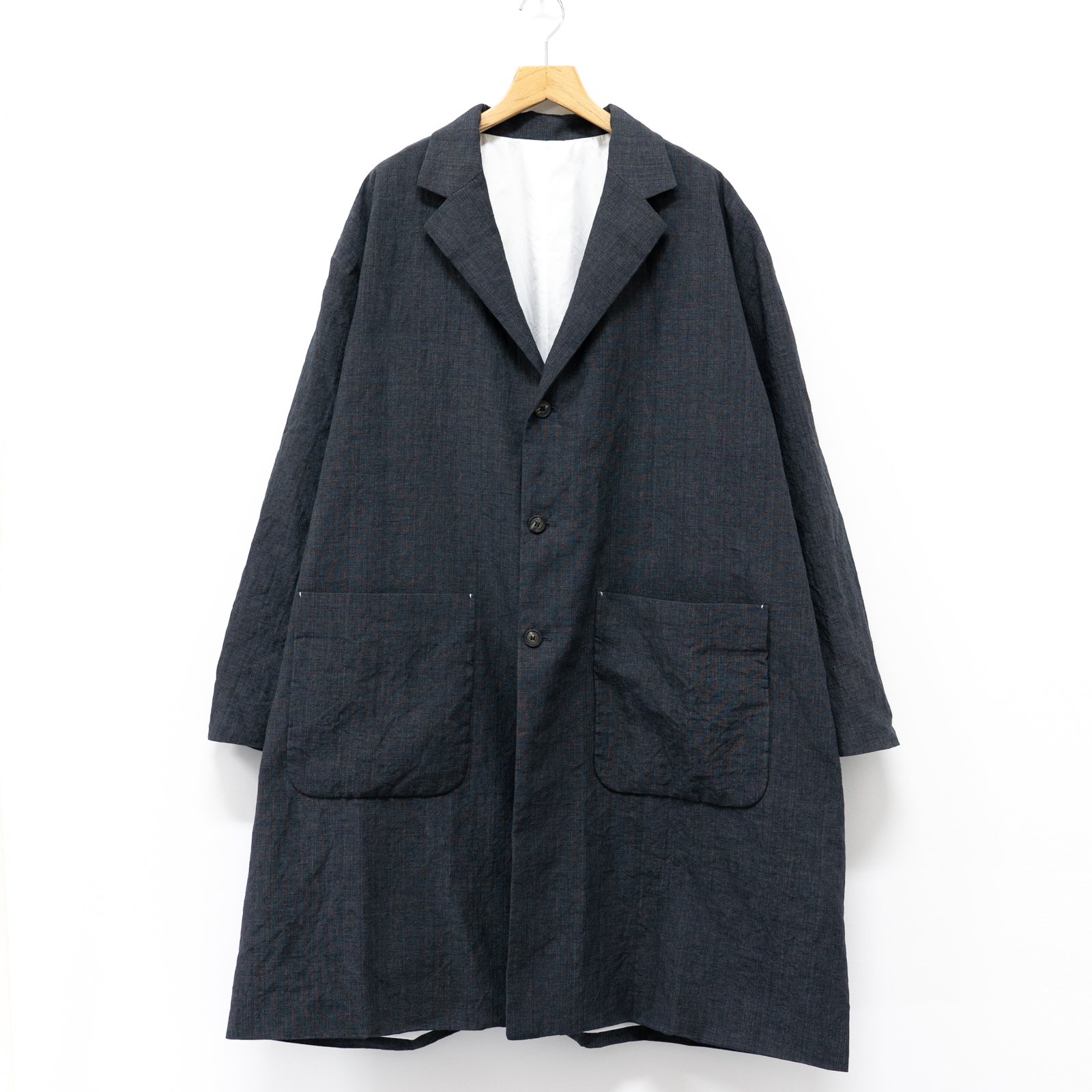 最大80％オフ！ 【中古】bergfabel20SS Moon Coat ストライプ コート