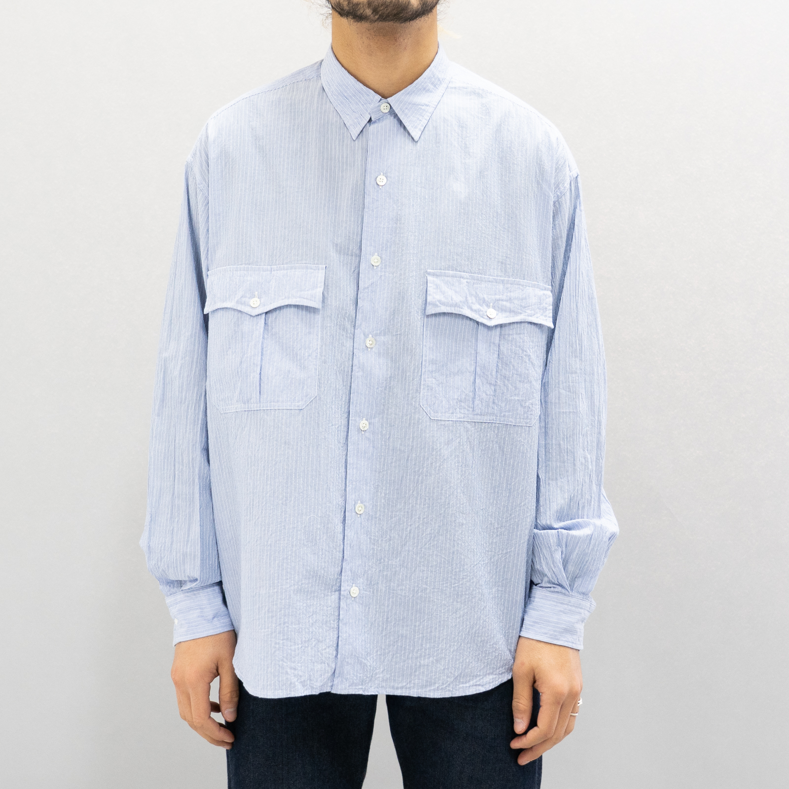 Porter Classic / ROLL UP STRIPE SHIRT | public