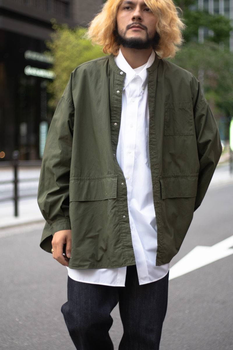 FreshService / Cargo Pocket Band Collar Utility Shirt | public